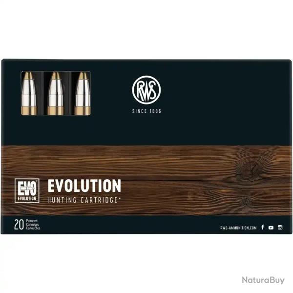 Cartouches RWS calibre 9.3X62 EVO 18.8g 291grs x20