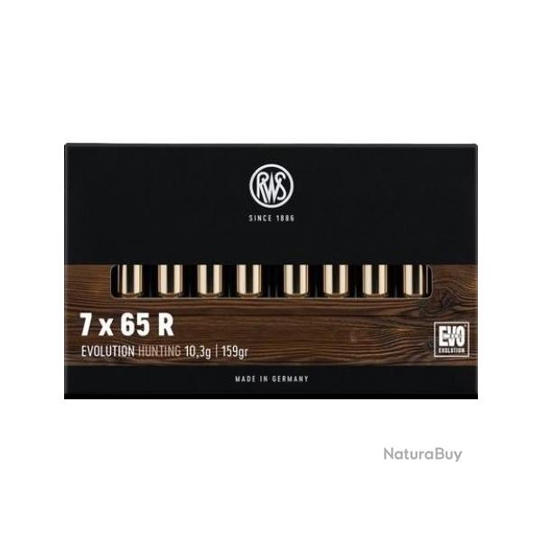 Cartouches RWS calibre 7X65R EVO 10.3g 159grs x20