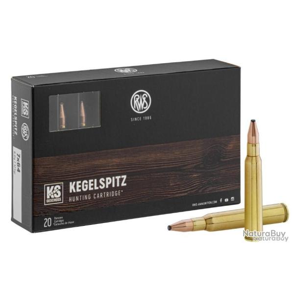 Cartouches RWS calibre 7X64 KS 10.5GR x20