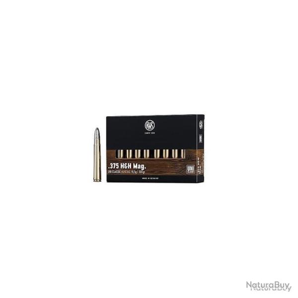 Cartouche RWS calibre 375 H&H UNI 19.5g 301grs x20