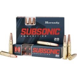 Cartouches HORNADY calibre 300 Blackout SUB-X 190gr x20