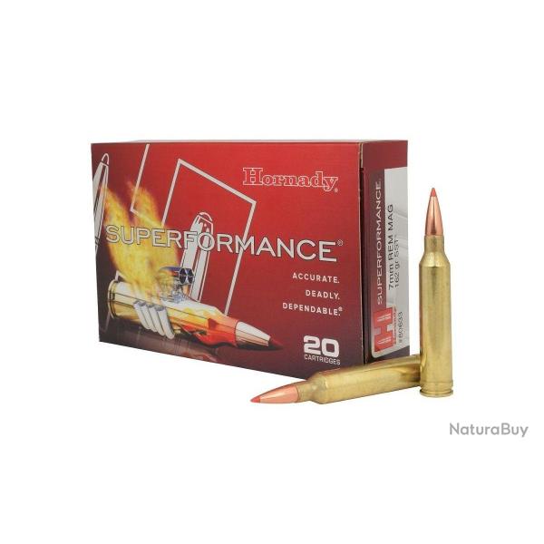 Cartouches HORNADY calibre 7RM SST SPF 162GR x20