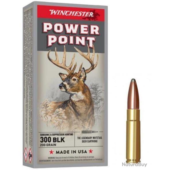 Cartouches WINCHESTER calibre 300 BLK POWER-POINT 150 GR X20