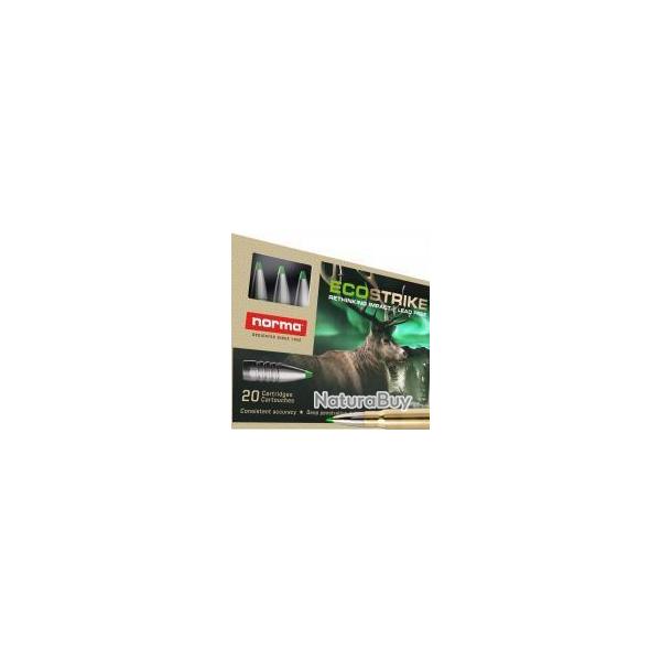 Cartouches NORMA calibre 9.3X62 16.2G ECOSTRIKE SANS PLOMB 250grs x20