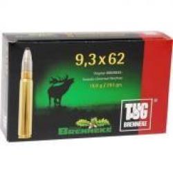 Cartouches BRENNEKE calibre 9.3X62 TUG 19g 293grs x20