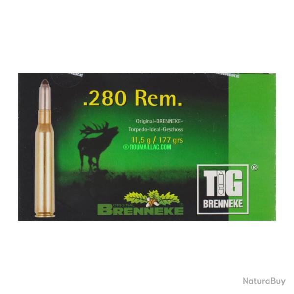 Cartouches BRENEKKE calibre 280REM TIG 11.5g 177grs x20