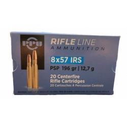 Cartouches PPU calibre 8X57JRS PSP 196grs 12.7g x20