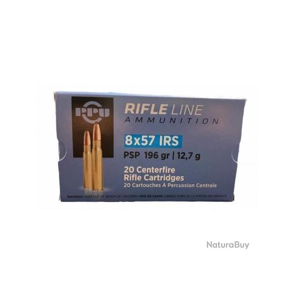 Cartouches PPU calibre 8X57JRS PSP 196grs 12.7g x20