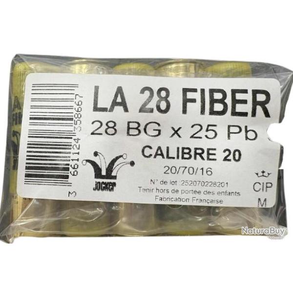 Cartouches JOCKER calibre 20 LA 28 bg n�8 FIBER x25