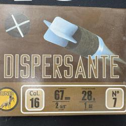Cartouches TUNET calibre 16/67 28g DISPERSANTE n&deg;7 x10