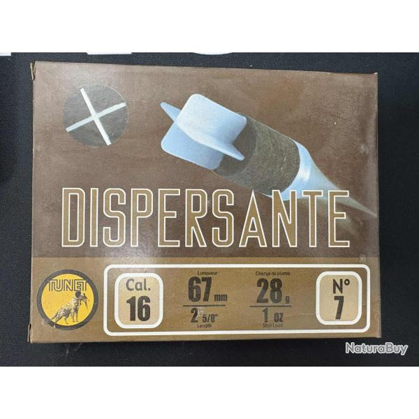 CARTOUCHES TUNET calibre 16/67 28g DISPERSANTE n�7 x10