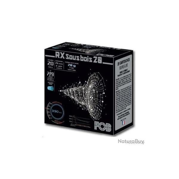 Cartouches FOB RX SOUS BOIS calibre 20/70mm bj n�6/8 28g x25
