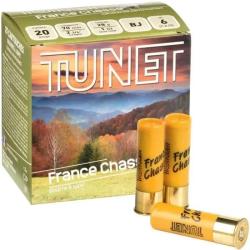 Cartouches TUNET calibre 20/70mm FRANCE CHASSE 28g BJ n&deg;7 x25