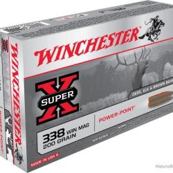 Cartouches WINCHESTER PowerPoint calibre .338 WIN MAG 200gr x20