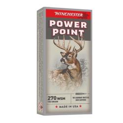 Cartouches WINCHESTER Power Point calibre 270wsm 150grs x20
