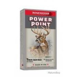 Cartouches WINCHESTER calibre 7REM MAG 150grs Powerpoint x20