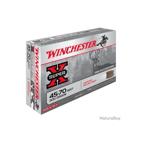 Cartouches WINCHESTER calibre 45-70 GOVT JHP 300Grs x20