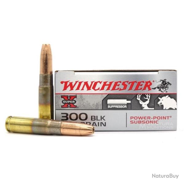 Cartouches WINCHESTER calibre 300 BLK SUBSONIC 200Grs x20