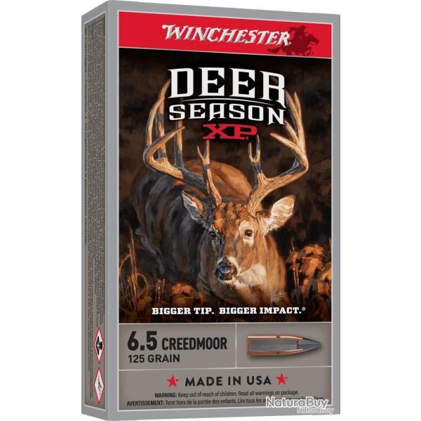 cartouches WINCHESTER DEAR SEASON xp CALIBRE 6.5CREEDMOOr 125grs x20