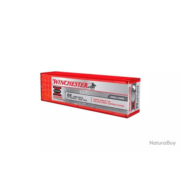 CARTOUCHE WINCHESTER SUPER-X COPPER PLATED LHP CALIBRE 22LR 37GR X 100