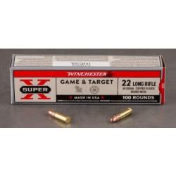 Cartouches WINCHESTER SUPER-X calibre 22LR 40GR COPPER PLATED LRN x100