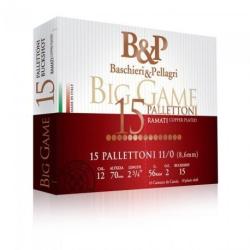 Cartouches B&P BIG GAME PALLETTONI Calibre 12/70 15 Grains 56g x10