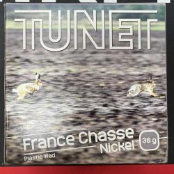 Cartouches TUNET FRANCE CHASSE nickel calibre 12/70 36g bj n&deg;4 nickel&eacute; x25