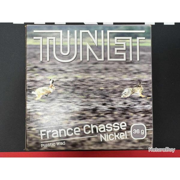 Cartouches TUNET FRANCE CHASSE nickel calibre 12/70 36g bj n�4 nickel� x25