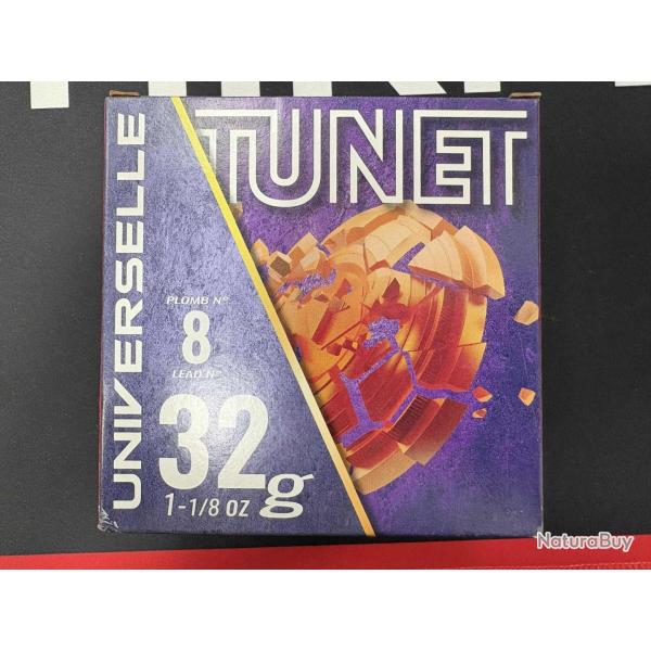 Cartouches TUNET UNIVERSELLE US calibre 12/70 32g n�8 x25