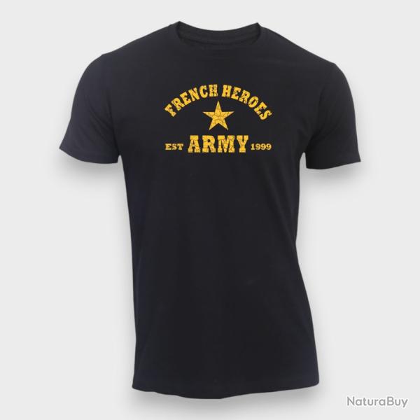 T-shirt French Heroes Army Coloris noir Taille M