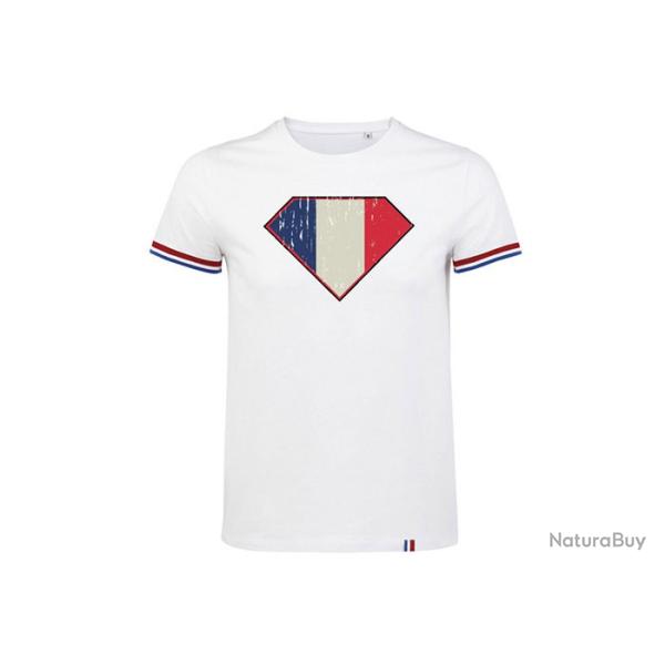 T-shirt Superfrench Blanc Taille S
