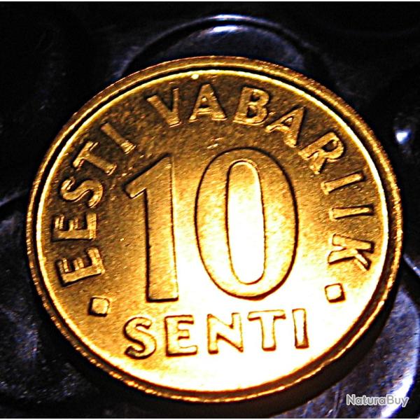 Estonie piece de 10 cents 1998 bronze superbe