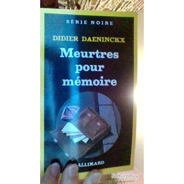 Meurtres pour memoire par Difdier Daeninckx - Gallimard Serie noire -