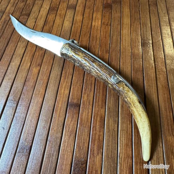 BEAU ET GRAND COUTEAU  CORNILLON  PALME POINON PLUME MARQUAGE A VENDOME FIN XlX me