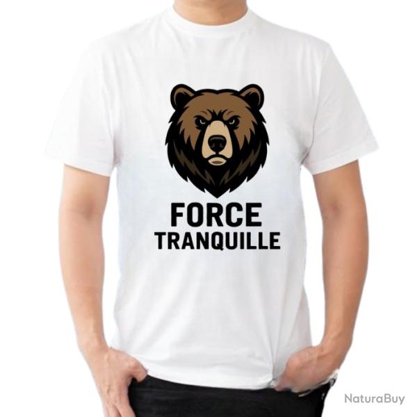 Tee-shirt loup "Force tranquille"