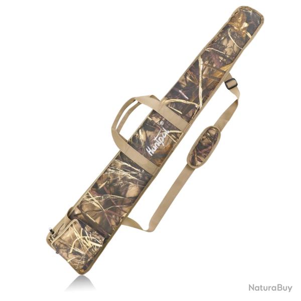 �tui Souple Fusil Chasse Camouflage 132 cm - Housse Rembourr�e 600D Etanche avec Poches et Bandouli�