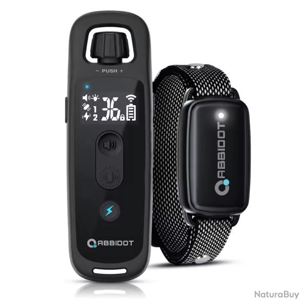 Collier de Dressage Chien tanche Porte 950m - Choc, Vibration, Son, Lumire - Grands Chiens - Noir