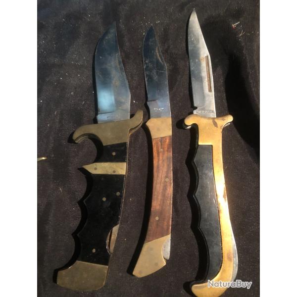 LOT DE COUTEAUX PLIANT