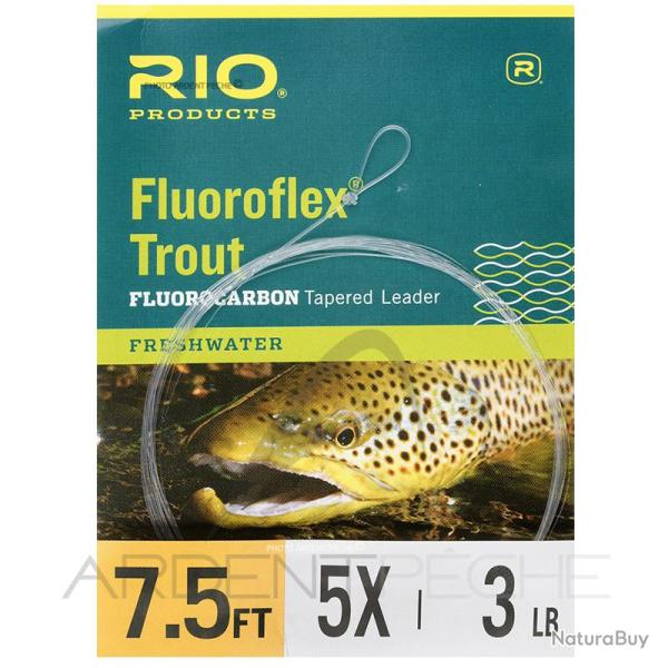 Bas de ligne RIO Fluoroflex 7,5' (2,30m) 4X