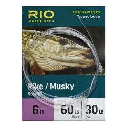Bas de ligne RIO Pike/Musky Fluoro 1,80 m 60LB