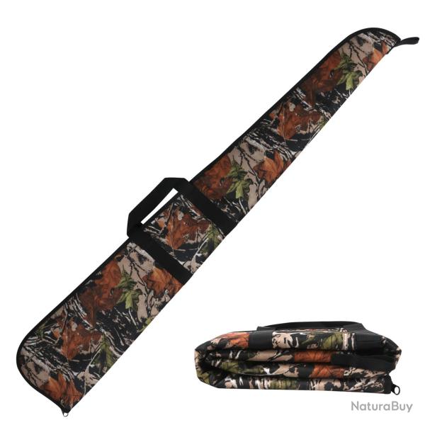 tui Fusil Chasse Nylon 600D Housse 128 cm Rembourre avec Bandoulire Poche Interne et Zip Robuste