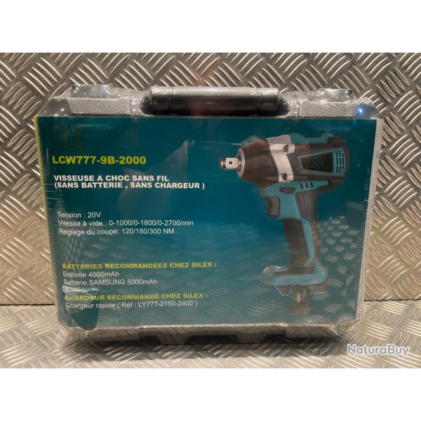 visseuse cle  choc deboulonneuse sans fil silex 20v caree 1/2