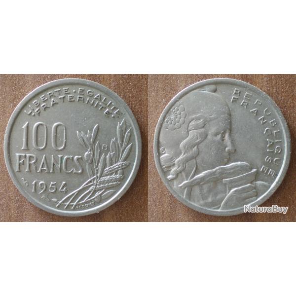 France 100 Francs 1954 B Cochet Piece Franc