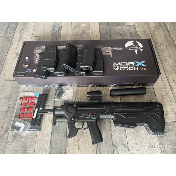 R�plique airsoft AEG  Silverback Mdr-x Micron V3 Aeg Noir Upgrad�