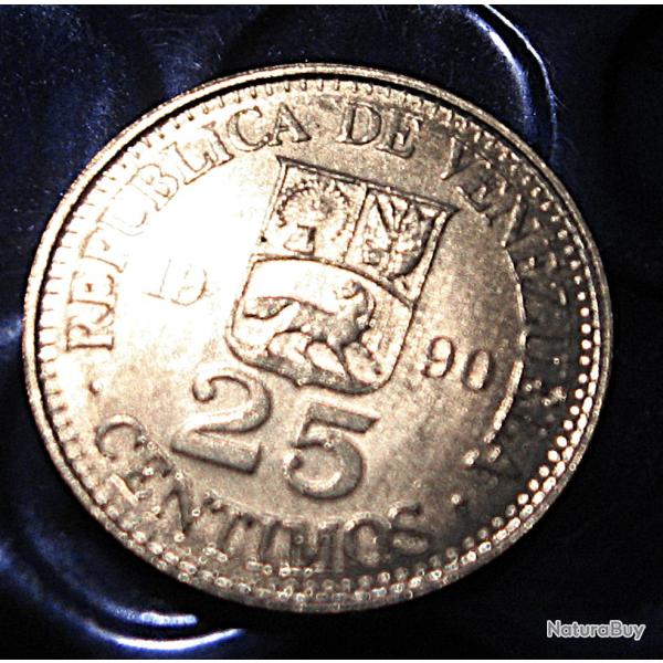 Venuzuela  piece de 25 centimos 1990 superbe