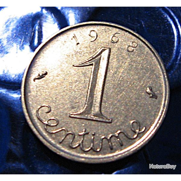 france   piece de 1  centime 1968 ttb