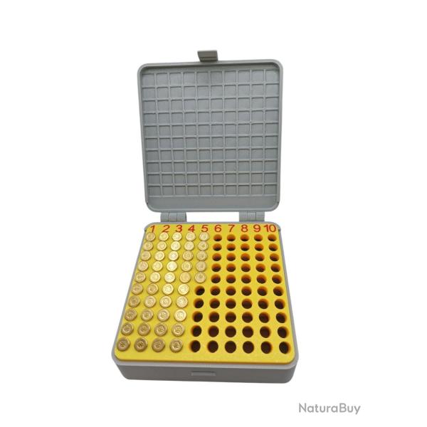 boite a munitions 22Lr X100 pour match ou loisirs couleur grise