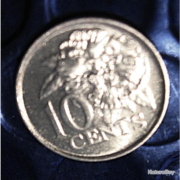 trinidad & tomago piece de 10 cents 2001 superbe