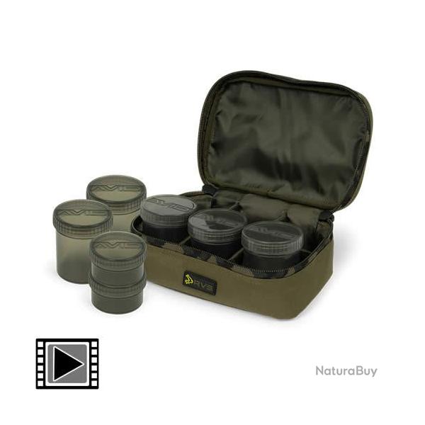 Trousse � Booster Avid Carp RVS Hookbait Pouch 8 Pots