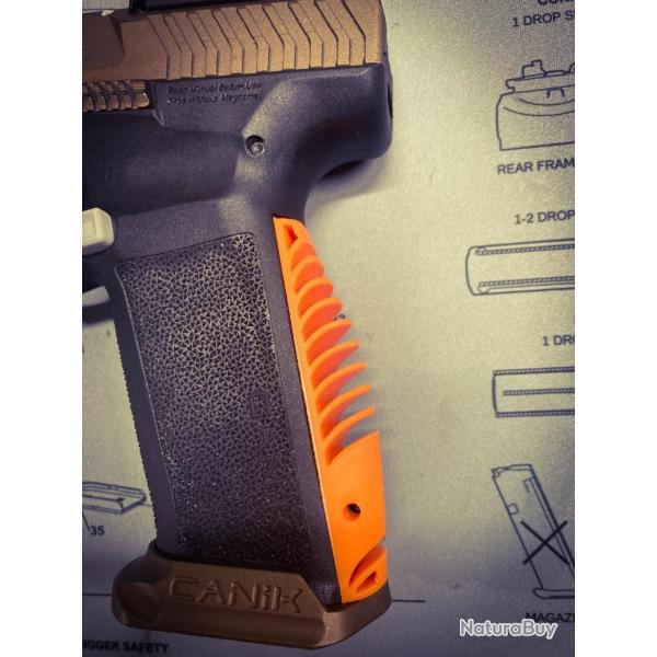 Grip custom "Mod4" ORANGE Canik TTI  / METE / RIVAL